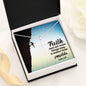 Spiritual Gift - Faith Does Not Make Things Easy - Faith Cross Necklace - Celeste Jewel