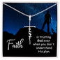 Spiritual Gift - Trusting God - Faith Cross Necklace - Celeste Jewel