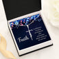 Spiritual Gift - What We Do Not See - Faith Cross Necklace - Celeste Jewel