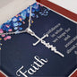 Spiritual Gift - What We Do Not See - Faith Cross Necklace - Celeste Jewel