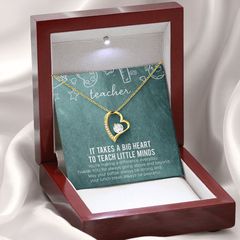 Teacher Appreciation Gift - A Big Heart - Eternal Love Necklace - Celeste Jewel