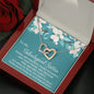 Thank You For Being My Unbiological Sister - Interlocking Hearts Necklace - Celeste Jewel