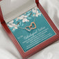 Thank You For Being My Unbiological Sister - Interlocking Hearts Necklace - Celeste Jewel