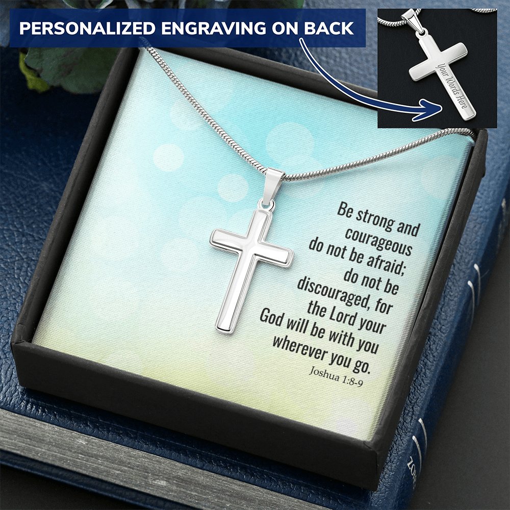 The Lord Your God Will Be With You - Personalized Cross Necklace - Celeste Jewel