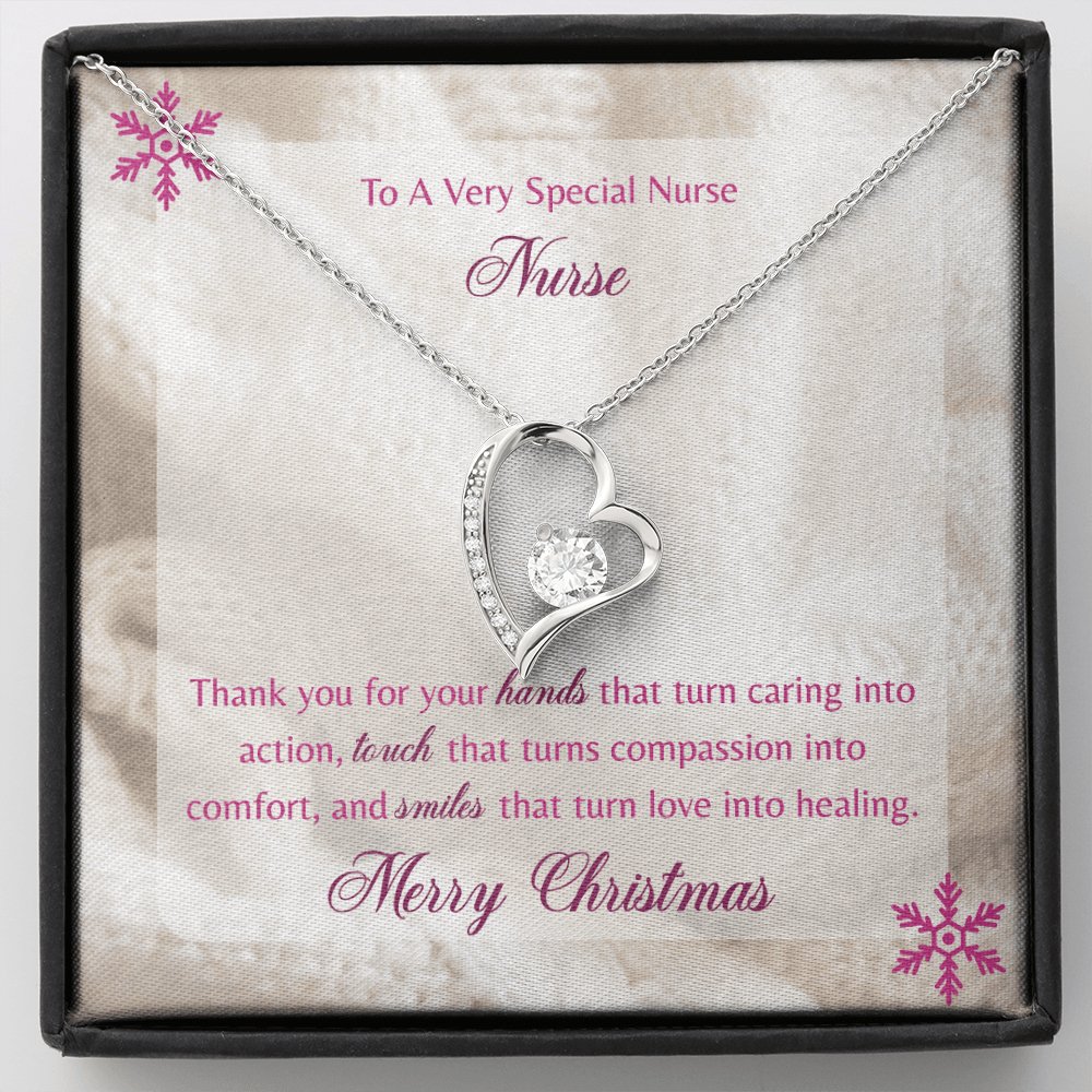 To A Very Special Nurse - Merry Christmas - Eternal Love Necklace - Celeste Jewel