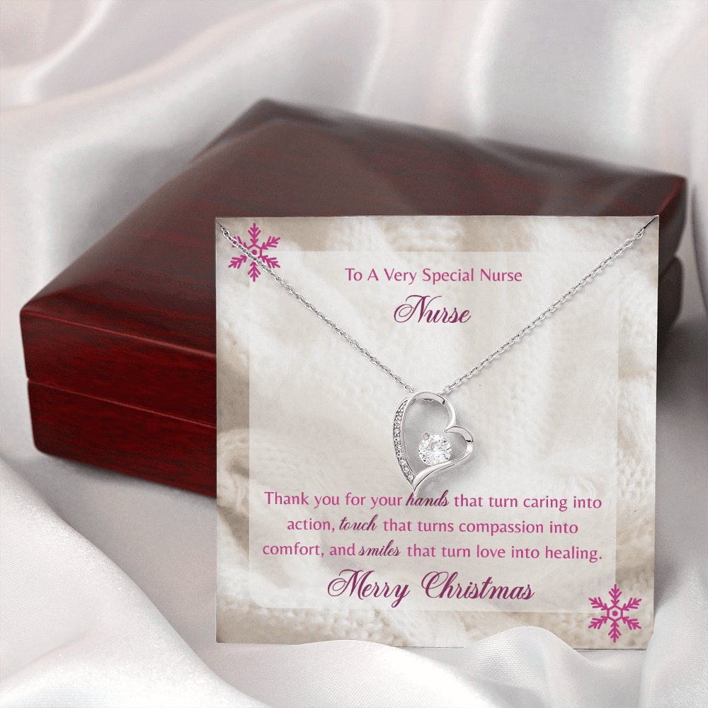To A Very Special Nurse - Merry Christmas - Eternal Love Necklace - Celeste Jewel