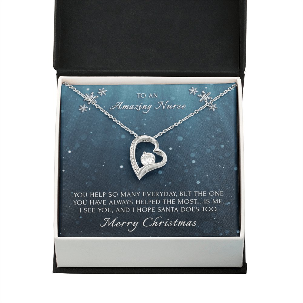 To An Amazing Nurse - Merry Christmas - Eternal Love Necklace - Celeste Jewel