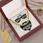 To My Badass Bearded Dad - Cuban Link Chain Necklace - Celeste Jewel