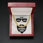 To My Badass Bearded Hubby - Cuban Link Chain Necklace - Celeste Jewel