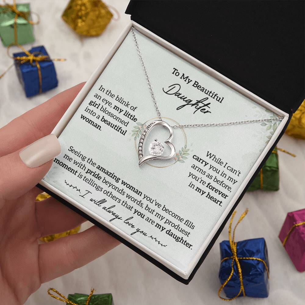 To My Beautiful Daughter - Forever In My Heart - Eternal Love Necklace - Celeste Jewel