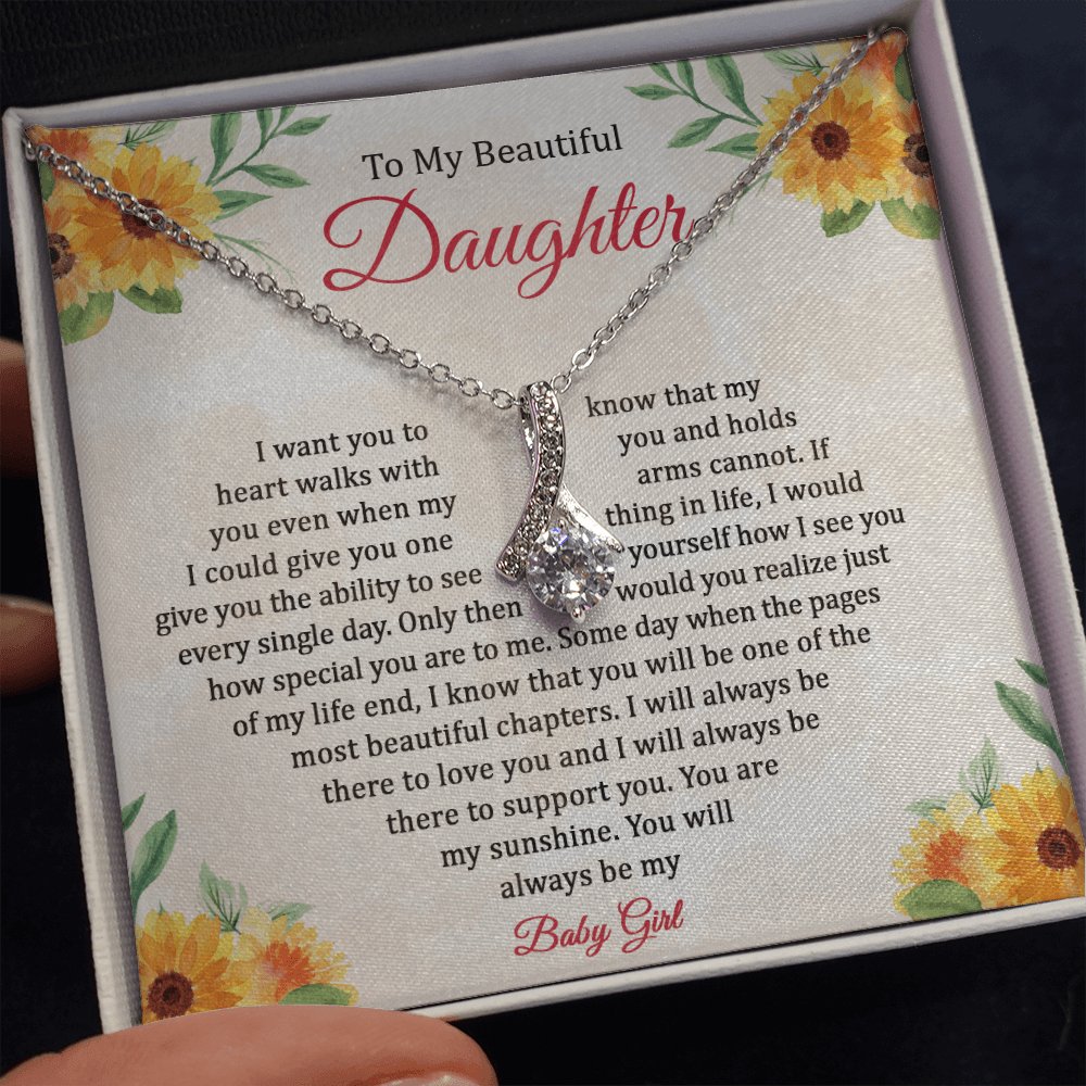 To My Beautiful Daughter - My Sunshine - Sparkling Radiance Necklace - Celeste Jewel
