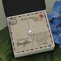 To My Beautiful Daughter - Postcard - Love Knot Necklace - Celeste Jewel