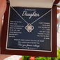 To My Beautiful Daughter - Walk Beside You - Love Knot Necklace - Celeste Jewel