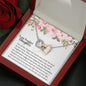To My Beautiful Daughter - Your Existence - Interlocking Hearts Necklace - Celeste Jewel