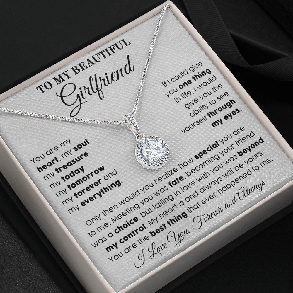 To My Beautiful Girlfriend - My Everything - Eternal Hope Necklace - Celeste Jewel