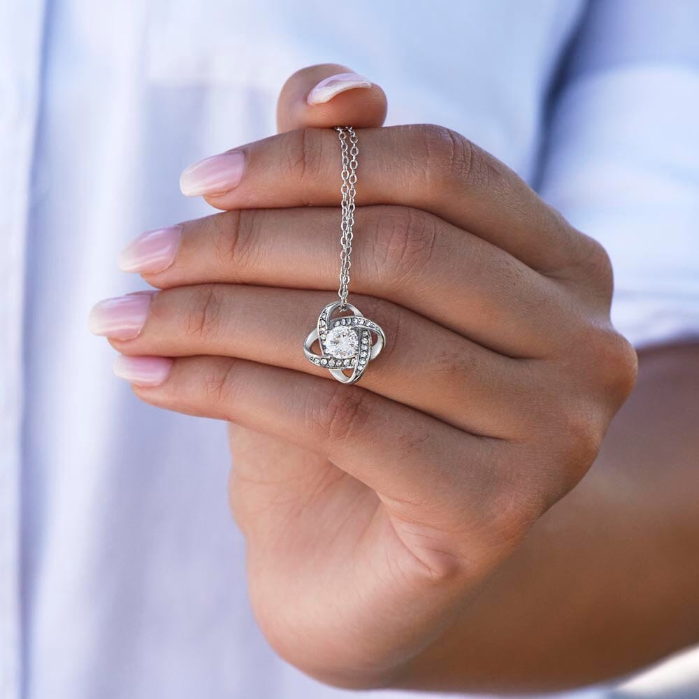 To My Beautiful Mom (From Son) - Forever Grateful - Love Knot Necklace - Celeste Jewel