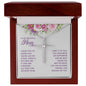 To My Beautiful Mom - Like No Other - Cubic Zirconia Cross Necklace - Celeste Jewel
