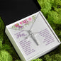 To My Beautiful Mom - Like No Other - Cubic Zirconia Cross Necklace - Celeste Jewel