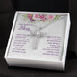 To My Beautiful Mom - Like No Other - Cubic Zirconia Cross Necklace - Celeste Jewel