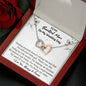 To My Beautiful Mom On My Wedding Day - Interlocking Hearts Necklace - Celeste Jewel