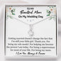 To My Beautiful Mom On My Wedding Day - Sparkling Radiance Necklace - Celeste Jewel
