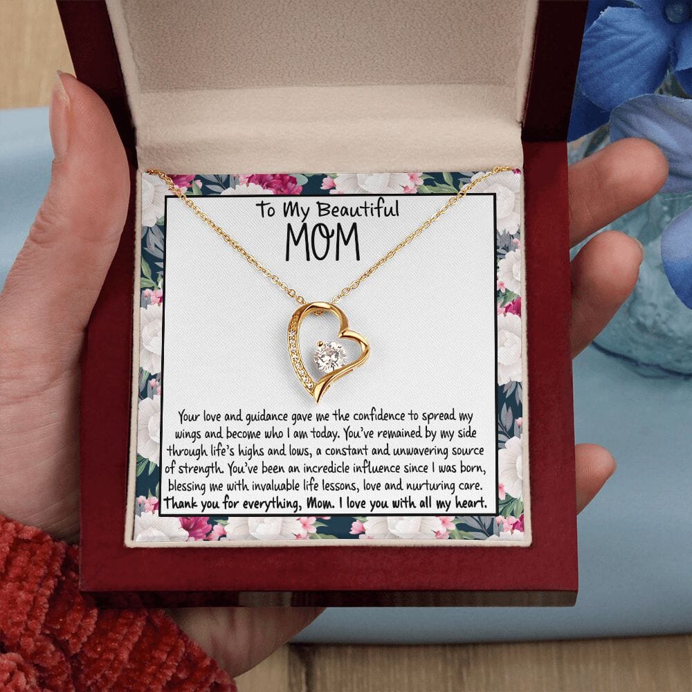 To My Beautiful Mom - Thank You For Everything - Eternal Love Necklace - Celeste Jewel