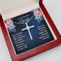 To My Beautiful Wife - For You - Cubic Zirconia Cross Necklace - Celeste Jewel
