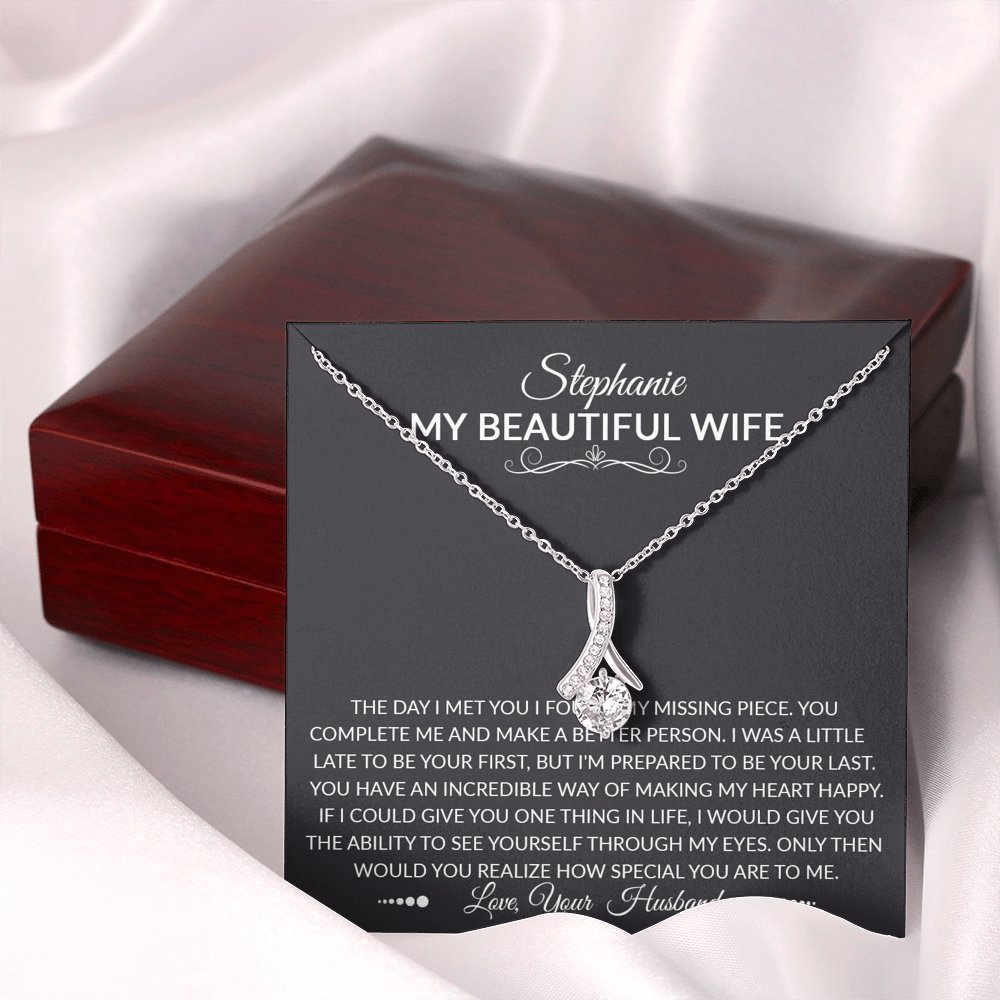 To My Beautiful Wife - The Day I Met You- Sparkling Radiance Necklace - Celeste Jewel