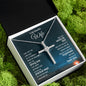 To My Beautiful Wife - When We First Met - Cubic Zirconia Cross Necklace - Celeste Jewel