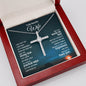 To My Beautiful Wife - When We First Met - Cubic Zirconia Cross Necklace - Celeste Jewel