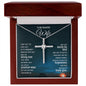 To My Beautiful Wife - When We First Met - Cubic Zirconia Cross Necklace - Celeste Jewel
