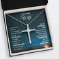 To My Beautiful Wife - When We First Met - Cubic Zirconia Cross Necklace - Celeste Jewel