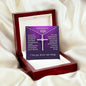 To My Beautiful Wife - You Are The Blessing - Cubic Zirconia Cross Necklace - Celeste Jewel
