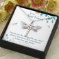 To My Best Friend - Always There - Dragonfly Necklace - Celeste Jewel