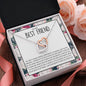 To My Best Friend - Because Of You - Interlocking Hearts Necklace - Celeste Jewel