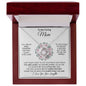 To My Caring Mom (From Daughter) - Your Little Girl - Love Knot Necklace - Celeste Jewel