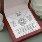 To My Caring Mom (From Daughter) - Your Little Girl - Love Knot Necklace - Celeste Jewel