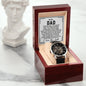 To My Dad - For All The Times - Men's Skeleton Watch - Celeste Jewel