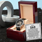 To My Dad - For All The Times - Men's Skeleton Watch - Celeste Jewel