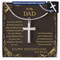 To My Dad - Happy Father's Day Gift From Son - Personalized Cross Necklace - Celeste Jewel