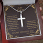 To My Dad - Happy Father's Day Gift From Son - Personalized Cross Necklace - Celeste Jewel