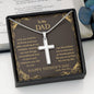To My Dad - Happy Father's Day Gift From Son - Personalized Cross Necklace - Celeste Jewel
