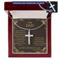To My Dad - Happy Father's Day Gift From Son - Personalized Cross Necklace - Celeste Jewel