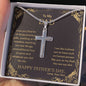 To My Dad - Happy Father's Day Gift From Son - Personalized Cross Necklace - Celeste Jewel