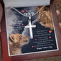To My Dad- Happy Father's Day Gift - Personalized Cross Necklace - Celeste Jewel