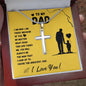 To My Dad - No Matter The Road - Personalized Cross Necklace - Celeste Jewel