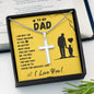 To My Dad - No Matter The Road - Personalized Cross Necklace - Celeste Jewel