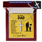 To My Dad - No Matter The Road - Personalized Cross Necklace - Celeste Jewel