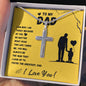 To My Dad - No Matter The Road - Personalized Cross Necklace - Celeste Jewel