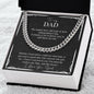 To My Dad - You Mean the World To Me - Cuban Link Chain Necklace - Celeste Jewel